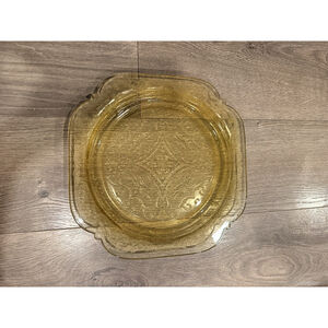 1932-39 FEDERAL MADRID 9 AMBER DEPRESSION DINNER PLATE Depression Glass